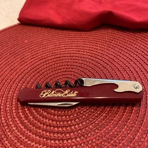 Biltmore Estate Vintage Corkscrew, Knife& Opener Wine Appr. Guild France